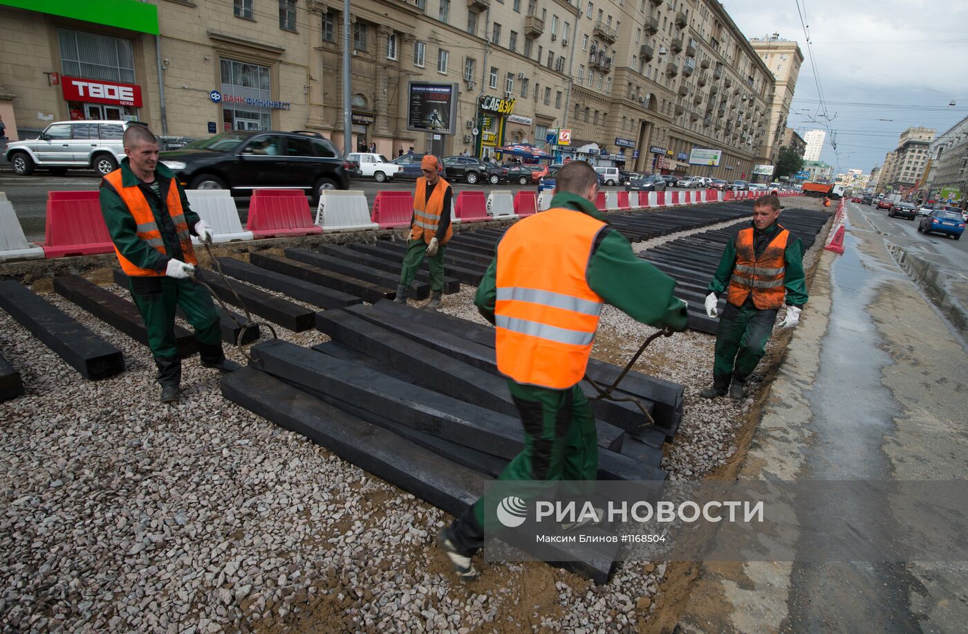 Модернизация трамвайных путей в Москве