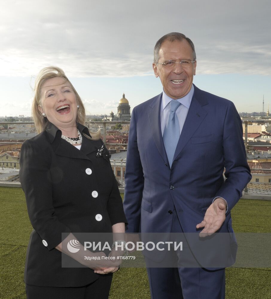 Переговоры Сергея Лаврова и Хиллари Клинтон в Санкт-Петербурге