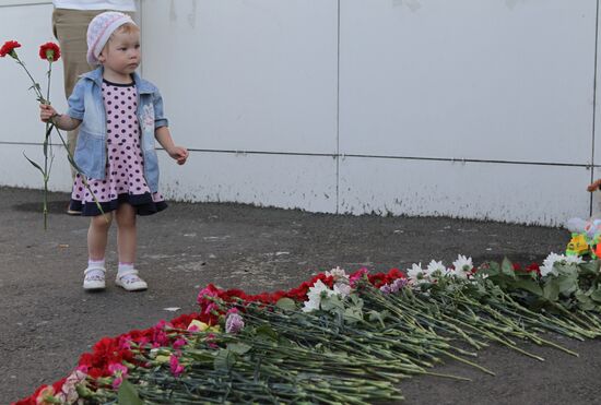 Акция в речном порту "Казани" в память о погибших на "Булгарии"