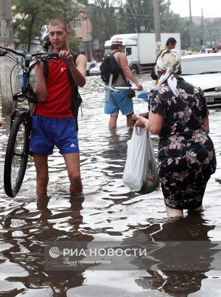 Последствия ливня в Одессе