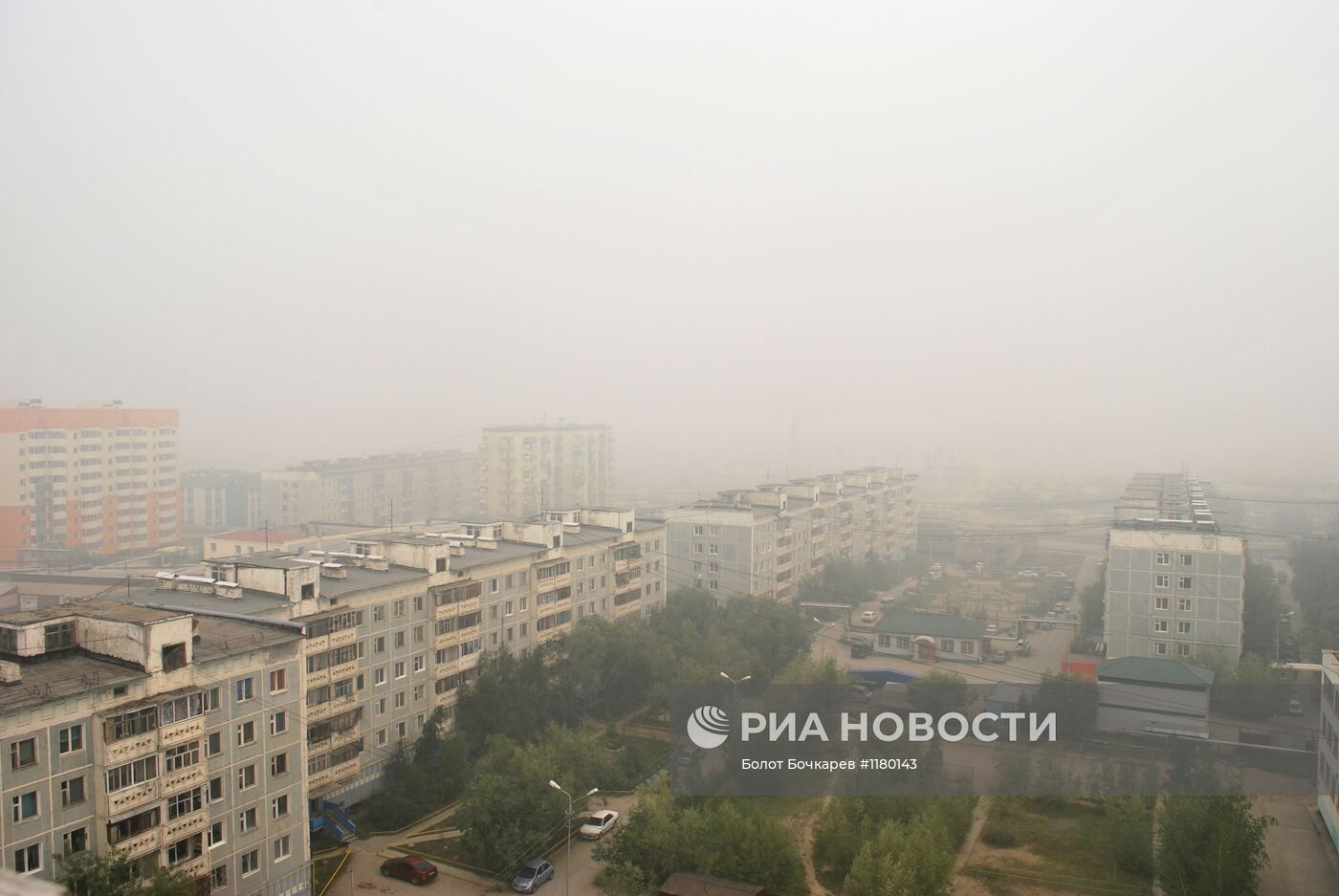Якутск окутал густой смог от лесных пожаров