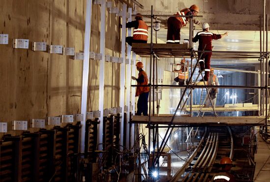 Строительство станции метро "Пятницкое шоссе" в Москве