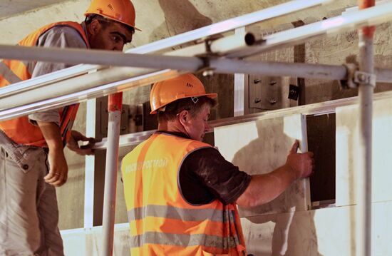 Строительство станции метро "Пятницкое шоссе" в Москве