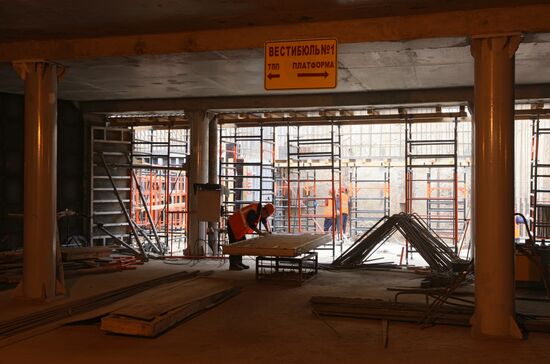 Строительство станции метро "Пятницкое шоссе" в Москве