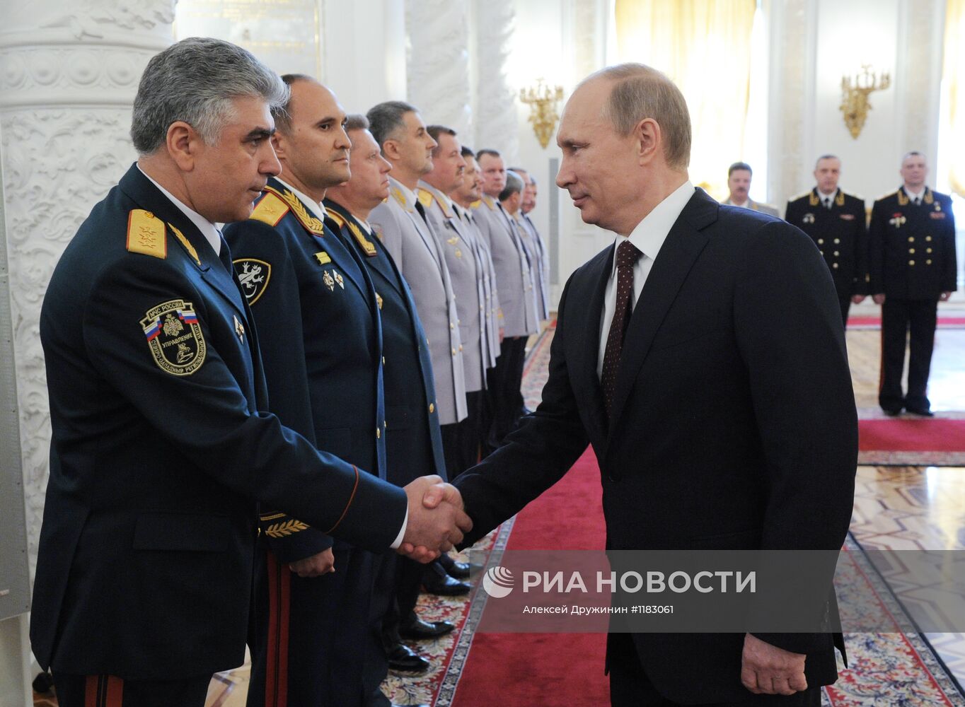 Встреча президента РФ В.Путина с высшими офицерами в Кремле