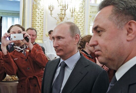 В.Путин встретился с олимпийской сборной РФ