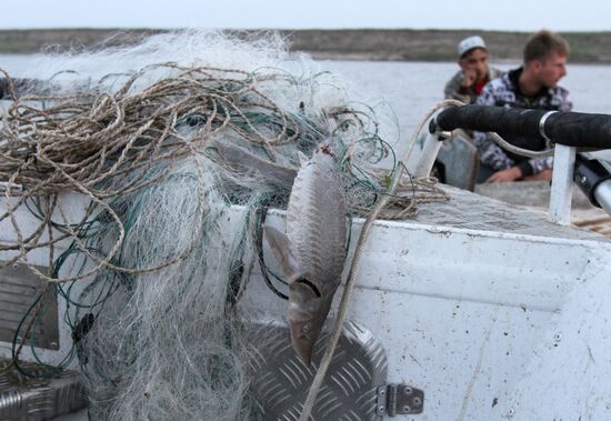 Рейд сотрудников рыбоохраны по реке Иртыш в Омской области