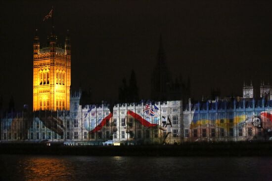 Лондон во время церемонии открытия Олимпийских игр