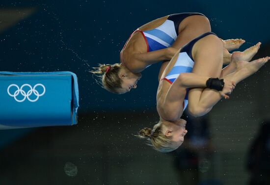ОИ - 2012. Синхронные прыжки в воду. Женщины. Вышка. 10 метров