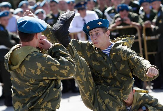 Празднование Дня ВДВ в Москве