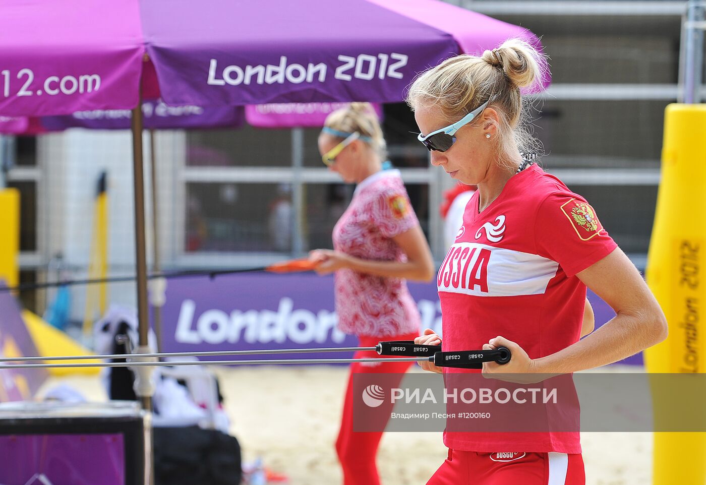 ОИ – 2012. Тренировка сборной России по пляжному волейболу