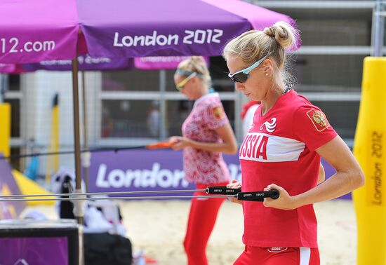 ОИ – 2012. Тренировка сборной России по пляжному волейболу