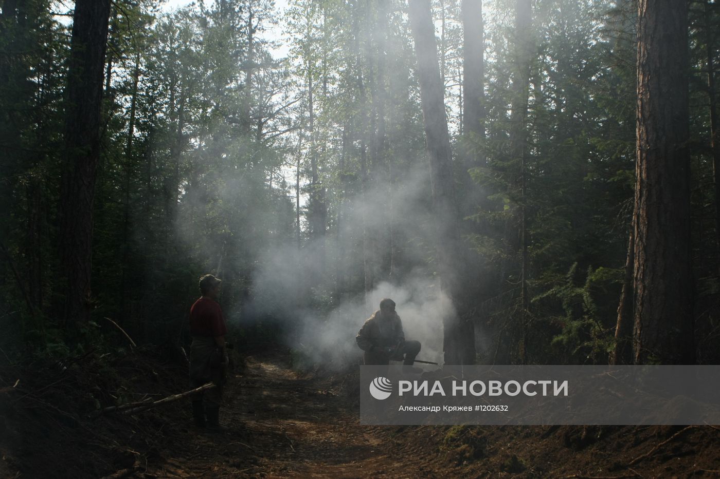Тушение лесных пожаров в Красноярском крае