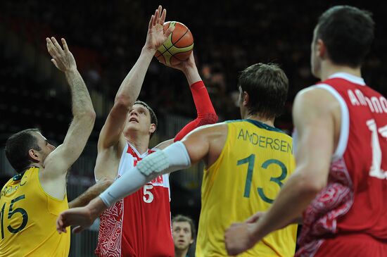 ОИ - 2012. Баскетбол. Мужчины. Матч сборных Австралии и России