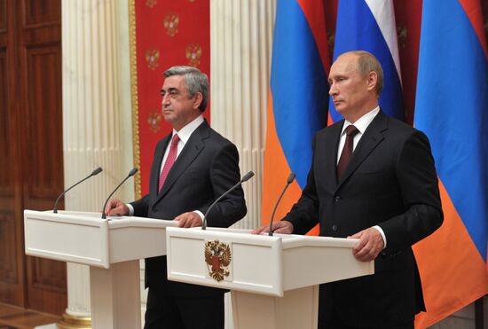 Переговоры В.Путина и С.Саргсяна в Кремле