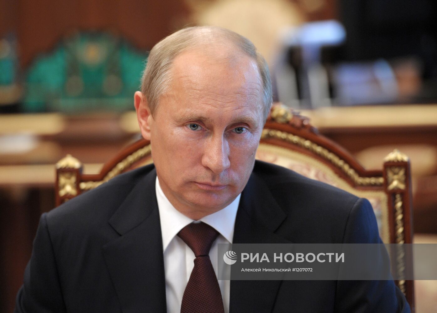 Встреча президента РФ В.Путина с С.Митиным в Кремле