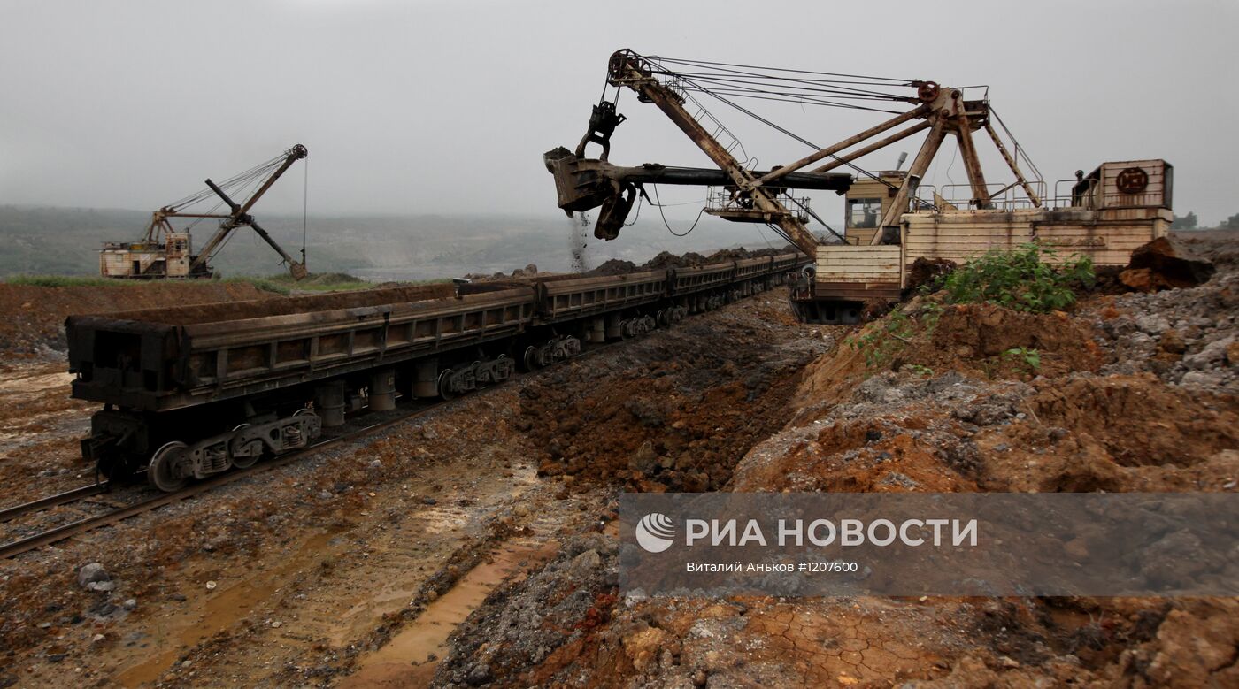 Работа Лучегорского угольного разреза в Приморском крае