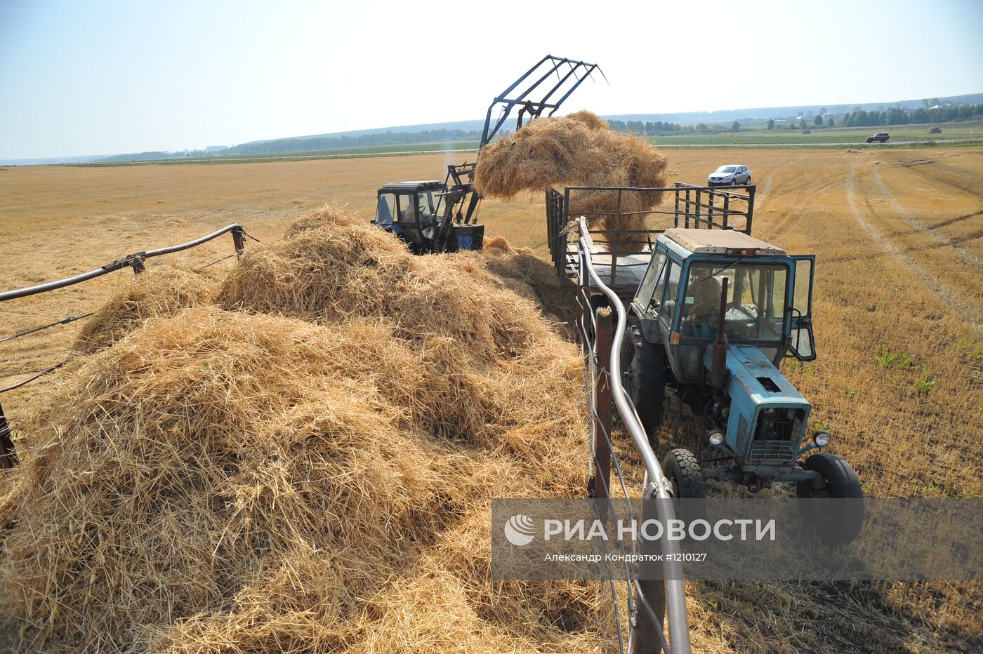 Заготовка сена и зеленой массы на полях ОАО "Совхоз Акбашевский"