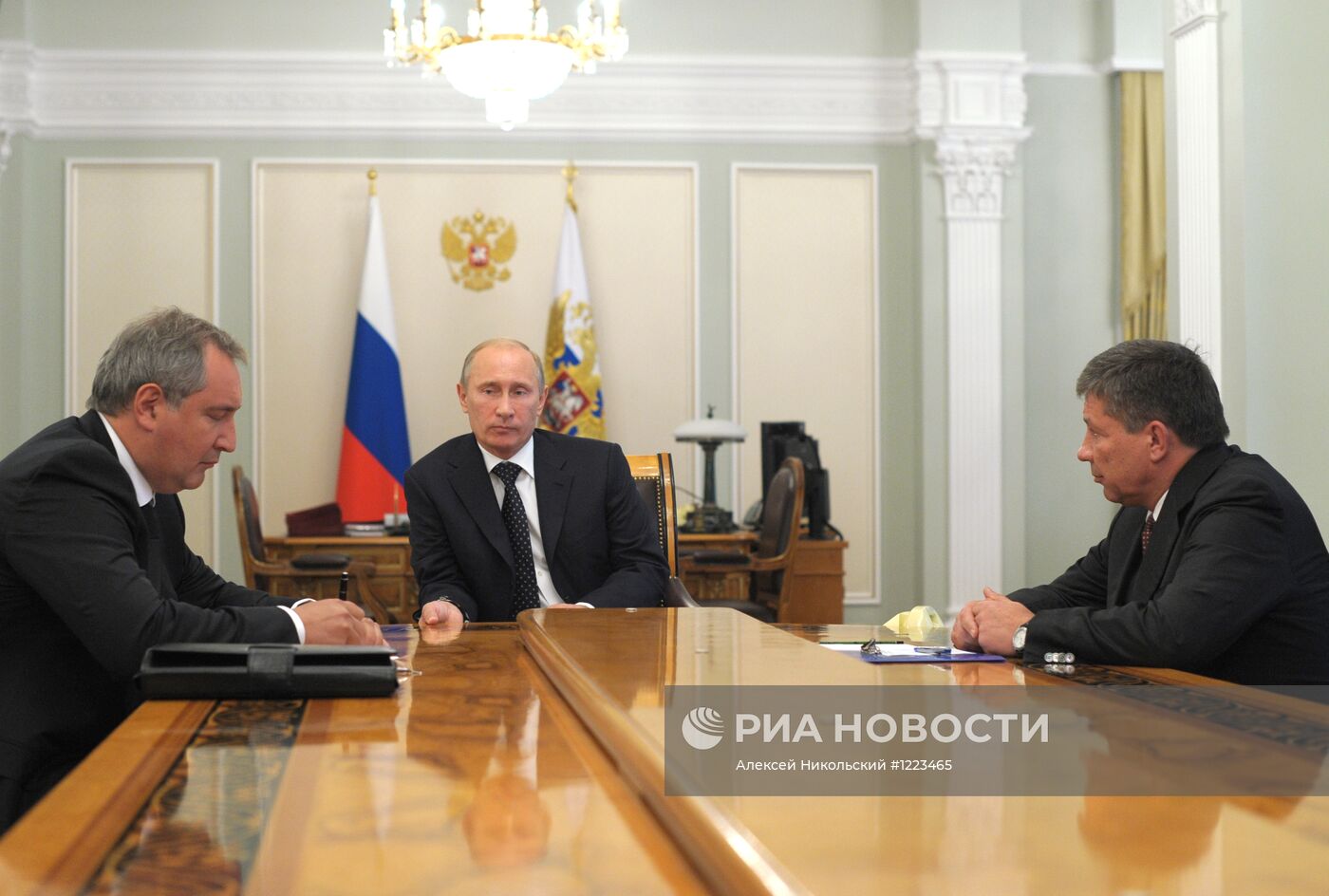 Встреча В.Путина с Д.Рогозиным и В.Поповкиным