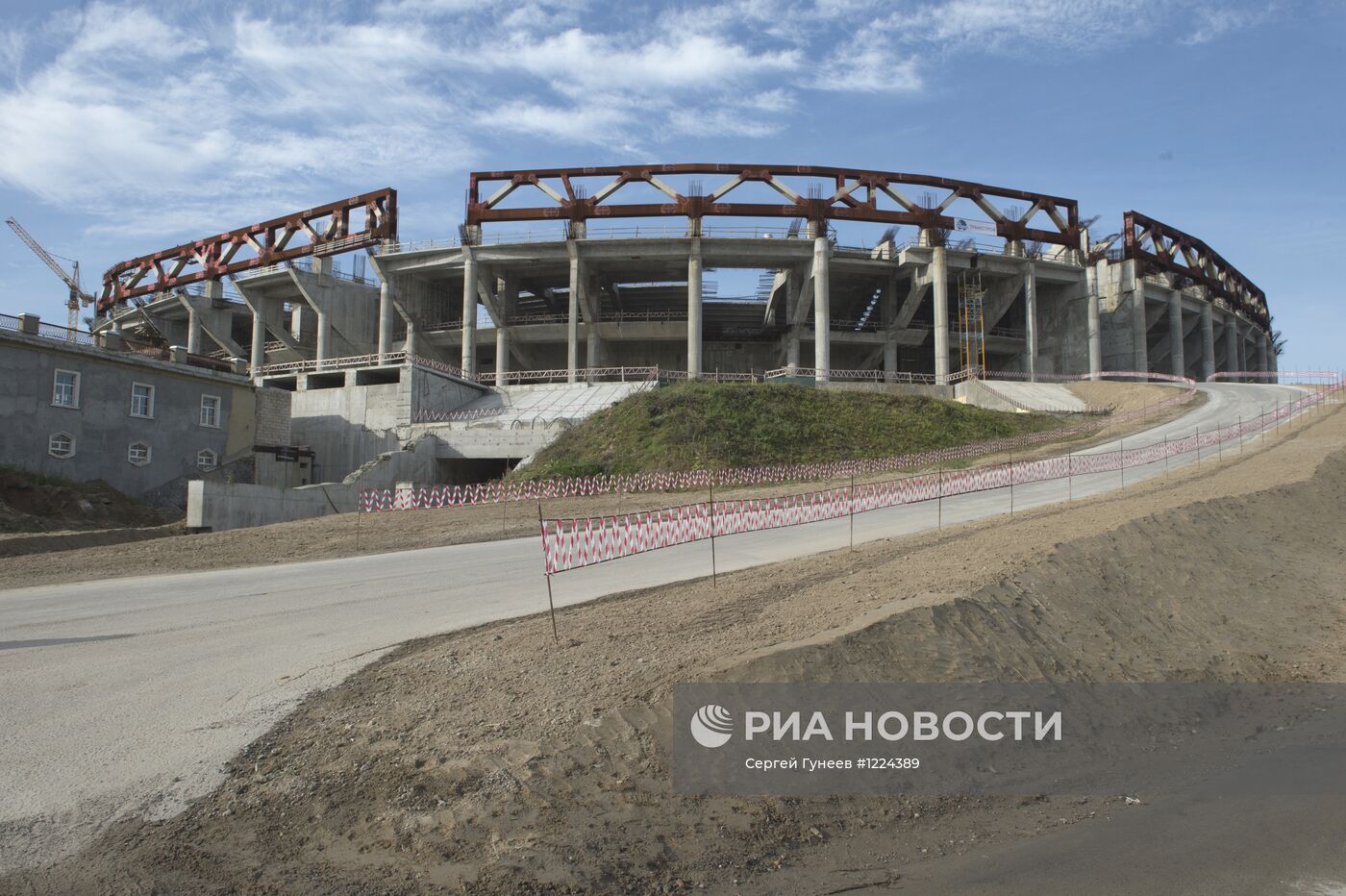 Строящийся стадион "Зенит-Арена" в Санкт-Петербурге