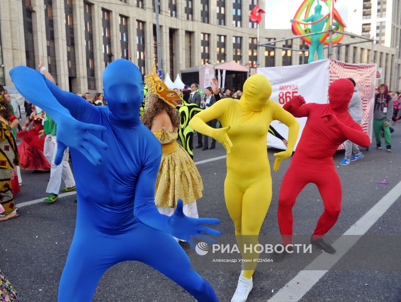 Празднование дня города в Москве