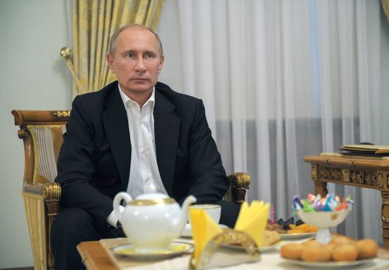 В.Путин посмотрел трансляцию выступлений российских дзюдоистов