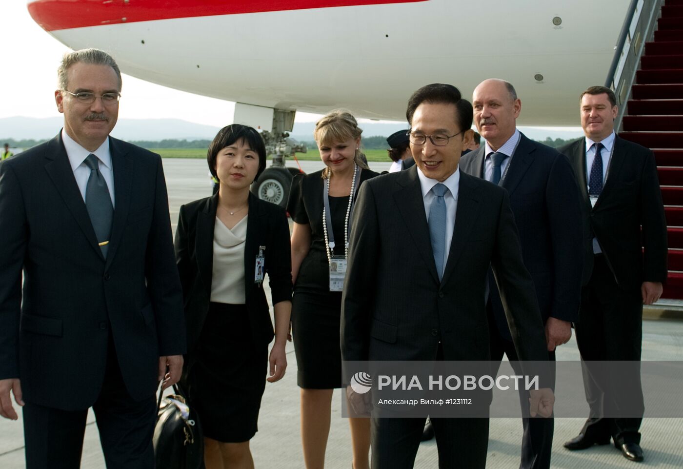 Прилет глав делегаций экономик АТЭС во Владивосток