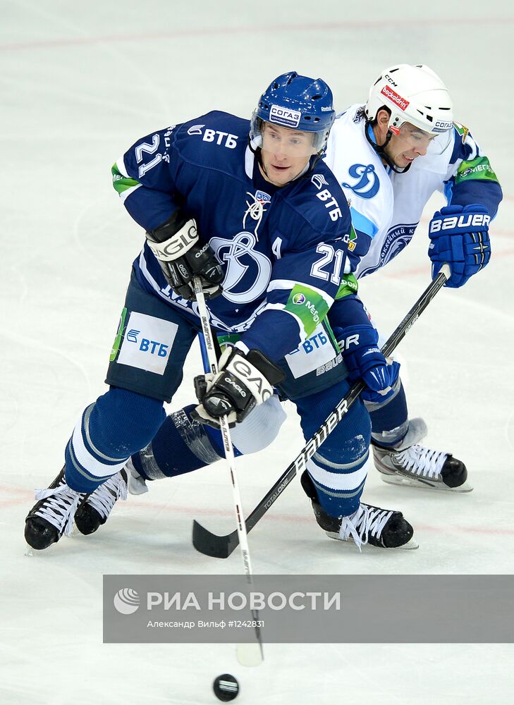 Хоккей. КХЛ. Матч "Динамо" (Москва) - "Динамо" (Минск)