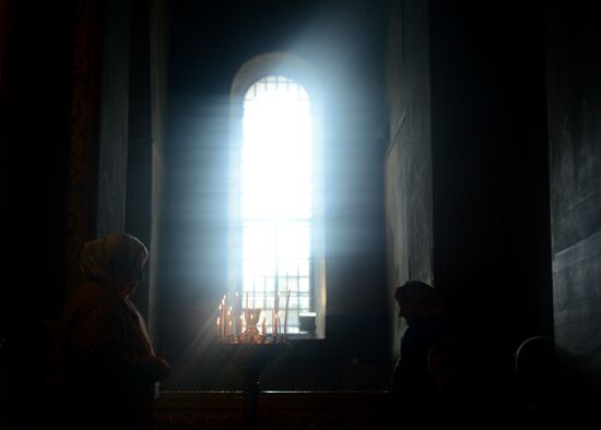 Божественная литургия в Софийском соборе Великого Новгорода