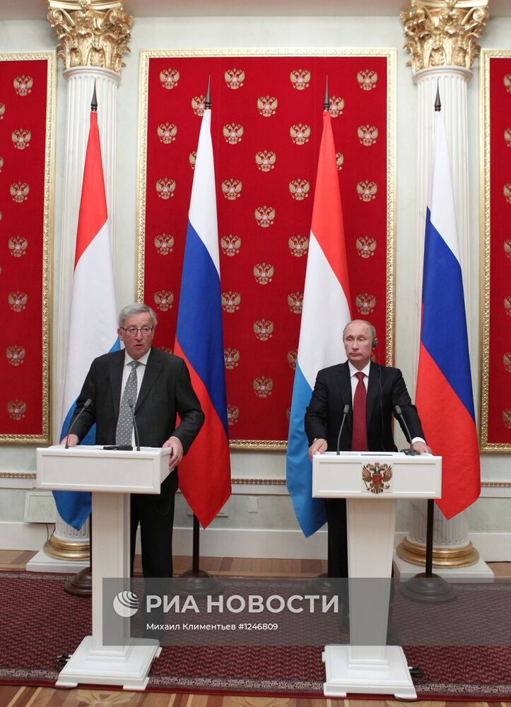 Пресс-конференция Владимира Путина и Жанам-Клода Юнкера в Кремле