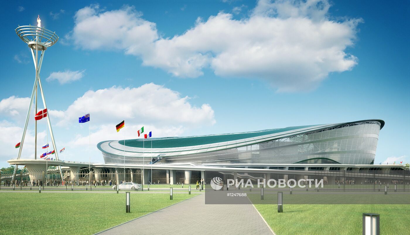Макет будущего футбольного стадиона в Казани