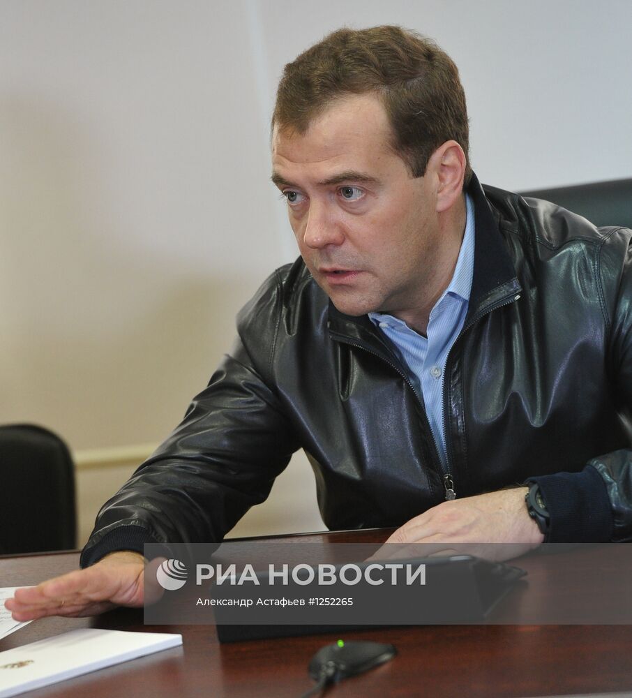 Посещение Д.Медведевым подмосковного предприятия "ЦНИИТОЧМАШ"