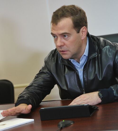 Посещение Д.Медведевым подмосковного предприятия "ЦНИИТОЧМАШ"