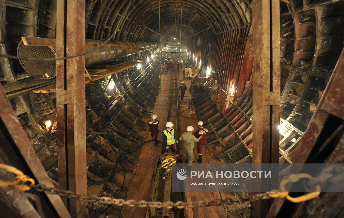 Строительство станции метро "Петровско-Разумовская II"