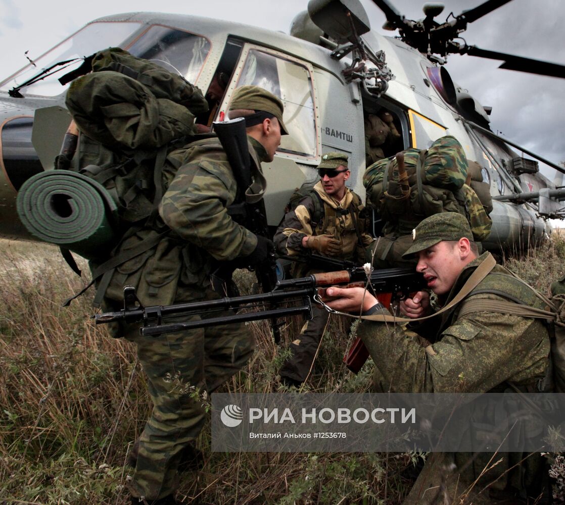 Учения морской пехоты Тихоокеанского флота и армейской авиации