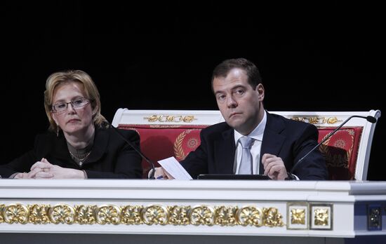 Д.Медведев на Первом национальном съезде врачей РФ
