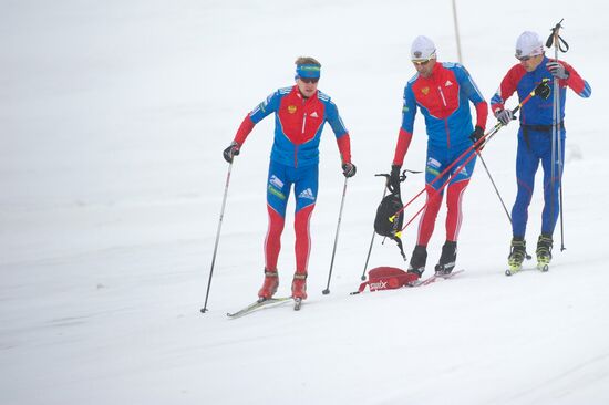 Биатлон. Тренировка мужской сборной России на плато Дахштайн