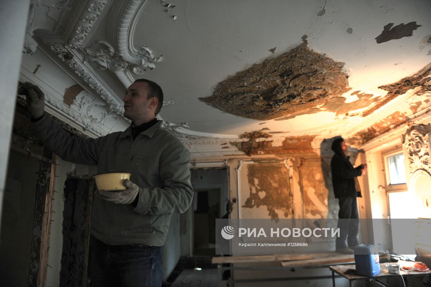 Реставрационные работы в особняке в Печатниковом переулке