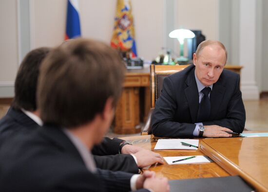 Встреча В.Путина с С.Ястребовым в Ново-Огарево