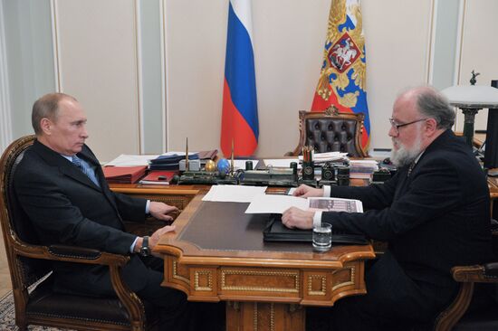Встреча В.Путина с В.Чуровым в Ново-Огарево