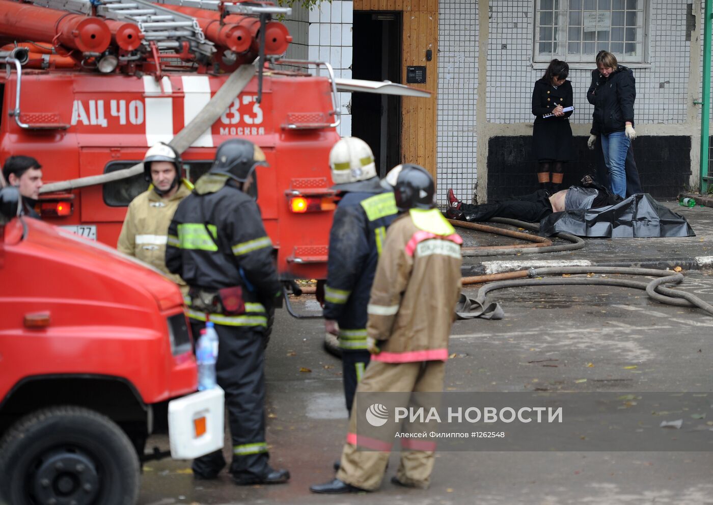 Пожар в здании на юге Москвы потушен