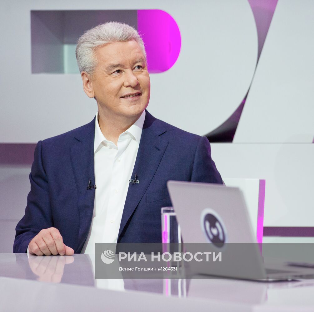 С.Собянин в прямом эфире телеканала "Москва-24"