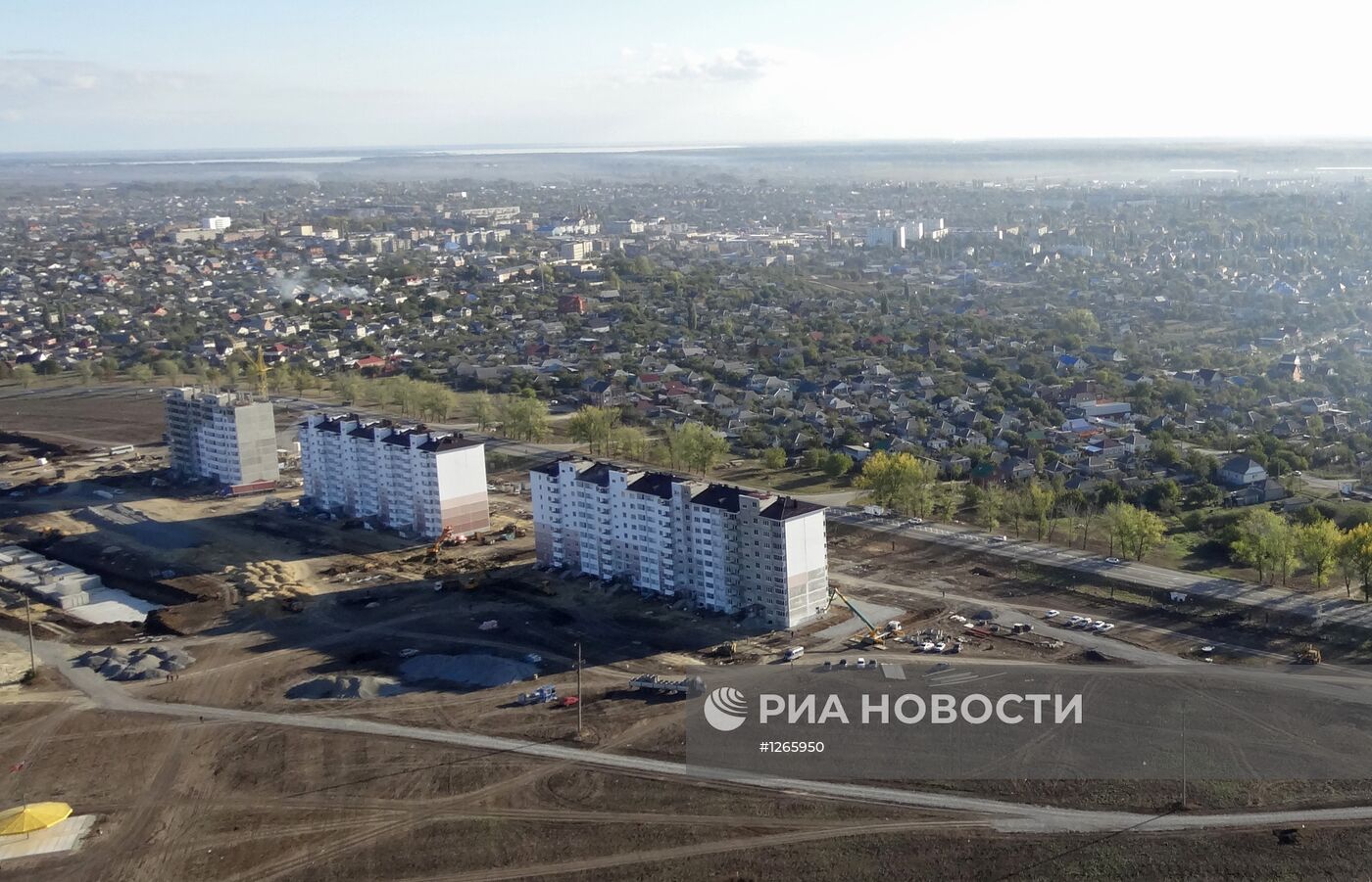 Вид на строящийся микрорайон "Надежда" в Крымске