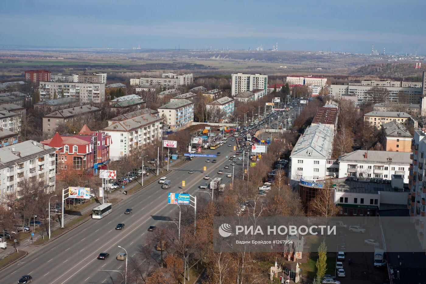 Вид на проспект Октября в Уфе