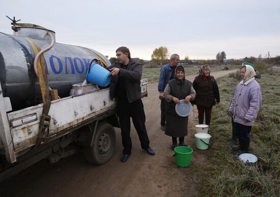 Сбор молока у частников-производителей в Белоруссии
