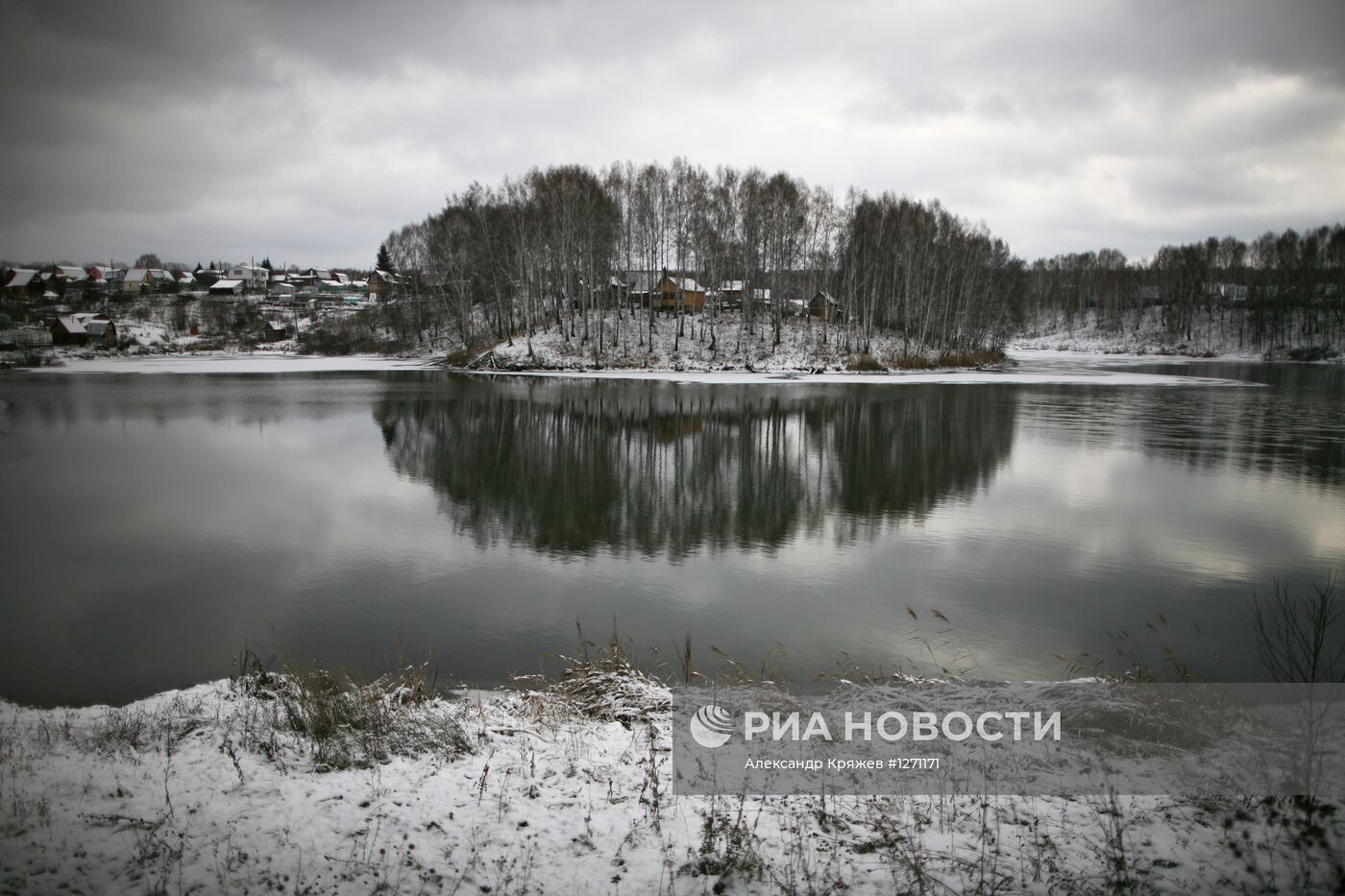 Снег выпал в Новосибирской области