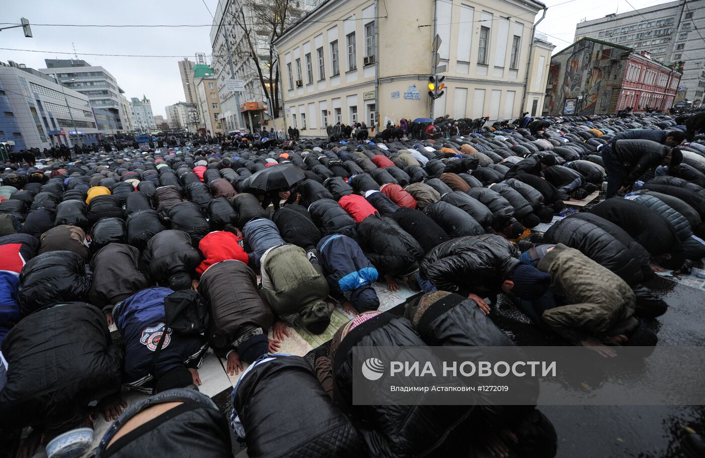 Празднование Курбан-байрама в Москве