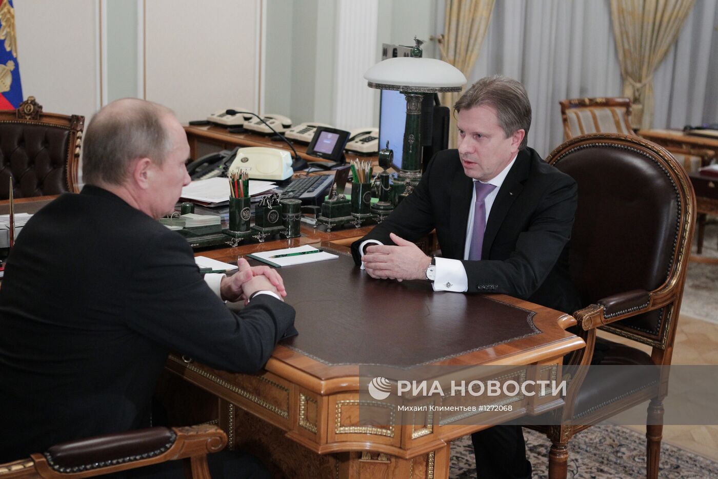 Встреча Владимира Путина с Виталием Савельевым в Ново-Огарево