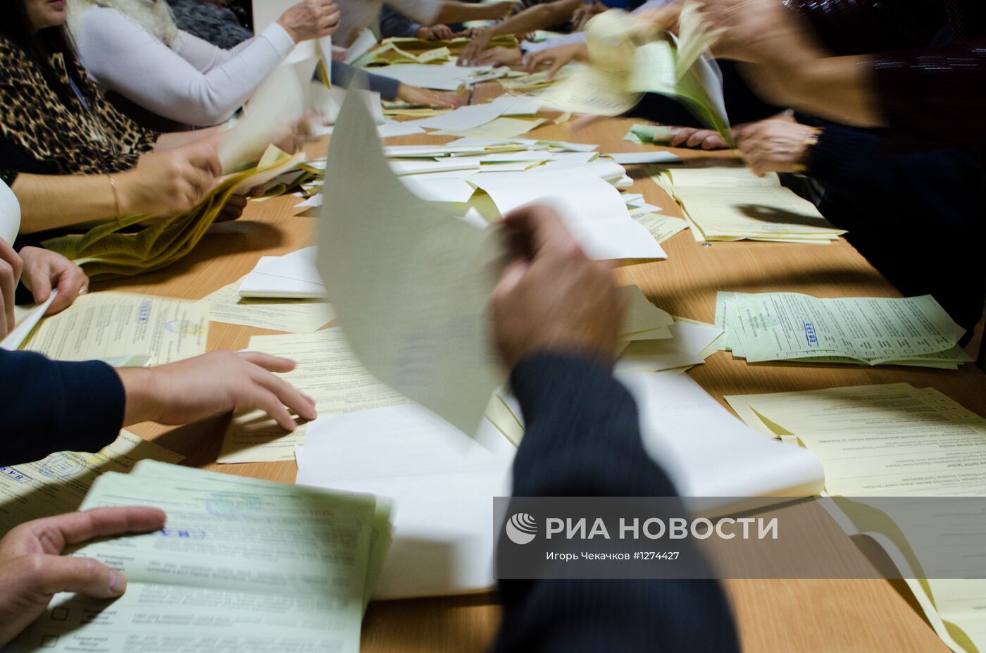 Подcчет голосов парламентских выборов на Украине