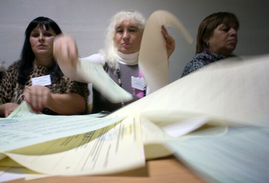 Подcчет голосов парламентских выборов на Украине